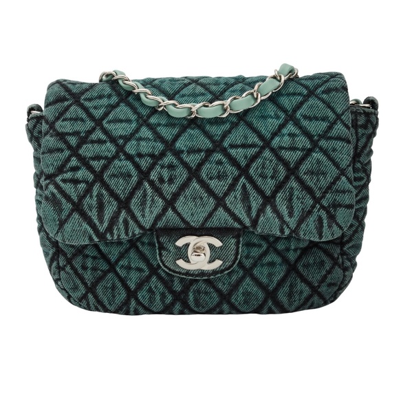 CHANEL DENIM QUILTED SMALL DENIMPRESSION FLAP BLUE - Picture 1 of 9